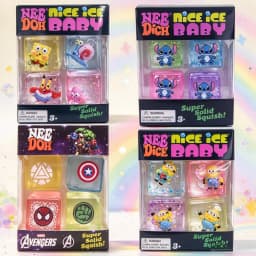 4Pcs NeeDoh Nice Ice Baby Ice Cube Squishy Toy, Slow Rebound Anti-Anxiety Sensory Fidget Toy, Stress Relief Gift for Kids Adults