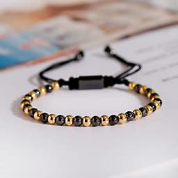 Classic Men Women Bracelet 4MM Copper Beaded Charm Bracelet Pulseira Adjustable Bracelet Fashion Jewelry Gift