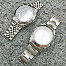 36/39/41mm NH35 36 38 Movement 904L Stainless Steel Constant Motion Case Watch Assembly Replacement Parts Oyster Strap