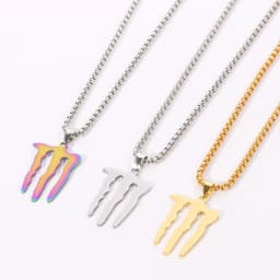 Hip-Hop Style Demon Claw Necklace Titanium Steel Pendant Unique Fashion Accessory for Parties Gift for Women And Men