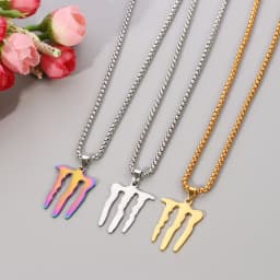 Hip-Hop Style Demon Claw Necklace Titanium Steel Pendant Unique Fashion Accessory for Parties Gift for Women And Men