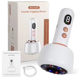 USB Rechargeable Abdominal Massager for Hot Compress and Adjustable Guasha Cupping Intensity Arm and Leg Massage Handheld