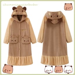 In Stock Panda Bubu And Yier Pajamas Autumn And Winter Pajamas Cartoon Panda Bubu And Dudu Coral Fleece Pajamas Lovers Pajamas