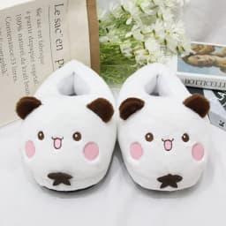 Kawaii Panda Bubu And Yier Plush Slippers Cartoon Panda Indoor Couple'S Warm Cotton Slippers Autumn And Winter Gift