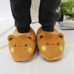 Kawaii Panda Bubu And Yier Plush Slippers Cartoon Panda Indoor Couple'S Warm Cotton Slippers Autumn And Winter Gift