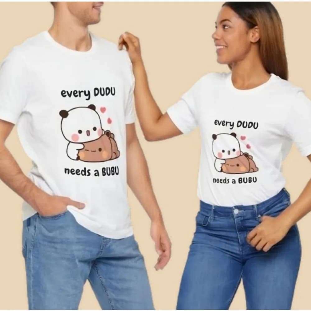 Every Dudu Needs A Bubu Cute Panda Bear Hug Clothing Kawaii Bubu Dudu Classic Unisex Anniversary Gifts Short Sleeve Tees
