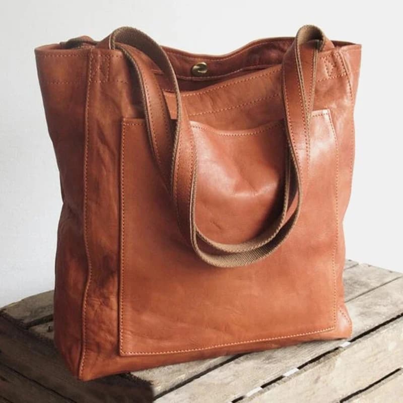 Women Bags Soft Handbag Purse Shoulder Bag with Pockets Retro Waxed Leather Large Capacity Fashion Tote Bag Commuter Bag Purse