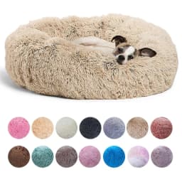 Round Large Dog Bed Winter Warm Plush Dog Bed for Medium Dog House Sleeping Dog Kennel Removable Small Cat Sofa Accessories