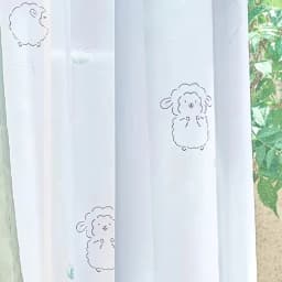 Cartoon Green Animal Lamb Embroidery Kids Bedroom Privacy Curtains ,Boys Girls Room Thickened Chenille Blackout Windows Drapes