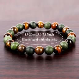 Natural Stone Symbolic Beaded Bracelet Women Men Anxiety Relief Protection Money Spiritual Inner Self-Love Jewelry