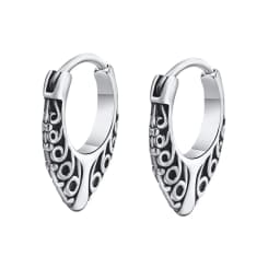 Punk Viking Hoop Earrings for Men Boys,Vintage Celtic Knot Stainless Steel Huggies Earrings,Hip Hop Cool Street Jewelry Gifts