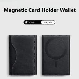 Trifold Magnetic Phone Wallet PU Leather Card Bag Magnetic Card Holder Wallet Storage for IPhone16 15 12 13 14 Pro Max Plus Mini