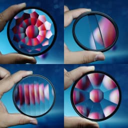 Camera Prism Filter Split Kaleidoscope 77mm 82mm Swirl Photography Special Effects Filters Prism SLR Camera Lens for Canon Nikon