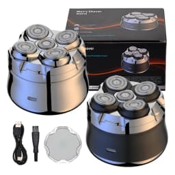 Magnetic Adsorption Electric Shaver With Travel Lock 2 Speeds 5D Floating Blade Bald Head Hair Clipper Rechargeable Beard Razor