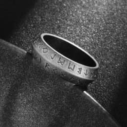 HNSP 316L Stainless Steel Viking Rune Signet Ring For Men Vintage Jewely Finger Accessories Male US Size