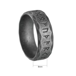 HNSP 316L Stainless Steel Viking Rune Signet Ring For Men Vintage Jewely Finger Accessories Male US Size