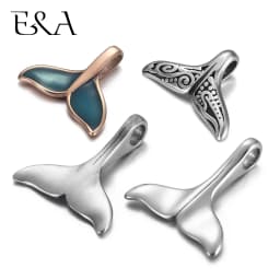Stainless Steel Charms Fishtail Hole 5mm 4mm for Jewelry Making Accessories Bracelet Hook DIY Necklace Clasps Findings