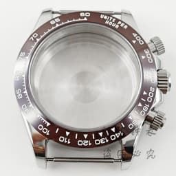 VK63 40mm Daytona Black Bezel Presidential Bracelet Watch Case Sapphire Glass Watch Accessories for VK63 VK64 Quartz Movement