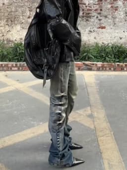 Grunge Plus Size Women Jeans Streetwear Harajuku Washed Stacked Curved Bootcut Y2K Aesthetic Baggy Denim Pants Mujer Pantalones