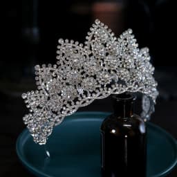 Bridal Hair Jewelry Big Large Headband Headpiece Brides Pageant Prom Rhinestones Crystal Crowns and Tiaras Wedding Accessories