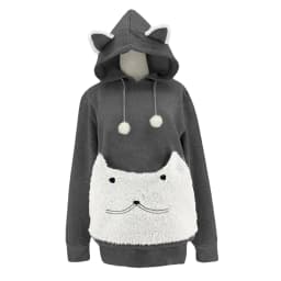 Cat Lovers Hoodie Kangaroo Dog Pet Holder Carrier Big Pouch Pocket Paw Pullovers Sweatshirt Animal Pouch Hood Carry Cat Pullover