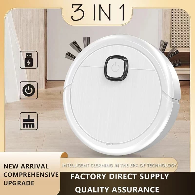 3-in-1 Automatic Sweeping Robot Vacuum Mop Household Lazy Intelligent Auto Boost Cleaner Thin Design Sweeping Machine 2026