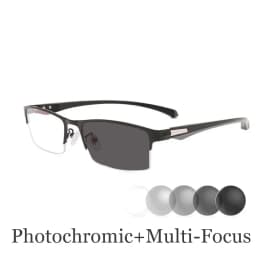 TR90 Titanium Multifocal Reading Glasses Photochromic Men Women Progressive Bifocal Anti Blue Ray UV Protect Presbyopic Glasses