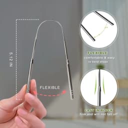 4Colors Stainless Steel Tongue Scraper Metal Tongue Fresh Breath Cleaning Coated Toothbrush Oral Hygiene Scrapper Cleaning Tools