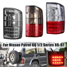 Rear Bumper LED Tail Light For Nissan Patrol GQ Y60 GR 1987-1997 Car Accessories Fog Led Red Smoked Brake Stop Turn Signal Lamp