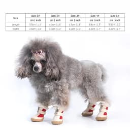 4pcs/set Elastic Winter Pet Dog Shoes Anti-slip Velvet Thickening Warmer Small Comfort Boots Puppy Animal Chihuahua Yorkshire