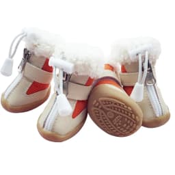 4pcs/set Elastic Winter Pet Dog Shoes Anti-slip Velvet Thickening Warmer Small Comfort Boots Puppy Animal Chihuahua Yorkshire