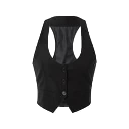 Women Waistcoat Vintage Sleeveless V Neck Button Down Vest Blazer Fashion Top