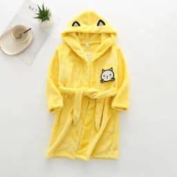Kids Coral Velvet Bathrobe Baby Girls Boy Cartoon Fleece Pajamas Children Soft Bath Robe Nightgown Teenager Toddler Clothing