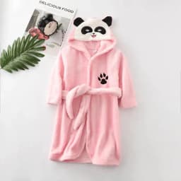 Kids Coral Velvet Bathrobe Baby Girls Boy Cartoon Fleece Pajamas Children Soft Bath Robe Nightgown Teenager Toddler Clothing