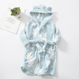 Kids Coral Velvet Bathrobe Baby Girls Boy Cartoon Fleece Pajamas Children Soft Bath Robe Nightgown Teenager Toddler Clothing