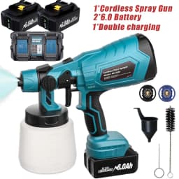1000ML Cordless Electric Spray Gun For Makita 18V BL1830 Battery HVLP Paint Sprayer For Furniture Cabinets Walls Fence Door
