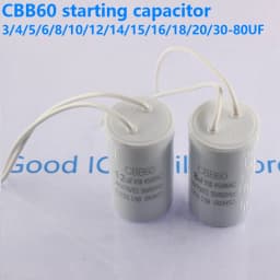 450V 3UF 4UF 5UF 6UF 8UF 10UF 12UF 15UF 18UF 20UF 25UF 30UF 35UF 40UF 45UF 50UF Motor Run Capacitors CBB60 Spade Tabs 450VAC