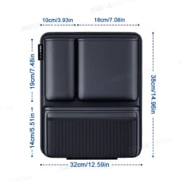 SEAMETAL Leatherette Car Trunk Organizer Large Capacity Seat Back Storage Bag with 4 Pockets Multifunction Use for Car Trunk SUV