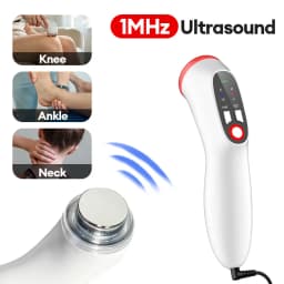 1MHz Handheld Ultrasound Physiotherapy Device Portable Body Massager with 3 Intensity Timer Settings for Muscle Relaxation