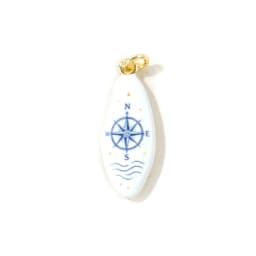 1pc New Ocean Jewelry Turtles Seahorses Drop Charms 18K Gold Plated Blue Double-sided Enamel Printed Brass Pendant DIY Jewelry