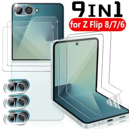 Full Coverage Screen Protectors for Samsung Galaxy Z Flip 8 7 6 5 9H Tempered Glass Camera Films for Samsung Galaxy Z Flip8 7