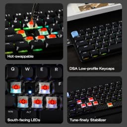EPOMAKER Carbon60 60% QMK/VIA ANSI VIA Wired/Bluetooth 5.0/2.4GHz Wireless Portable Mechanical Keyboard Carbon Fiber Case