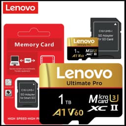 Lenovo SD Memory Card 512GB 256GB 128GB 64GB High Speed Micro SD Card V60 U3 TF Flash Cards 4K HD Waterproof for Phone/Tablet