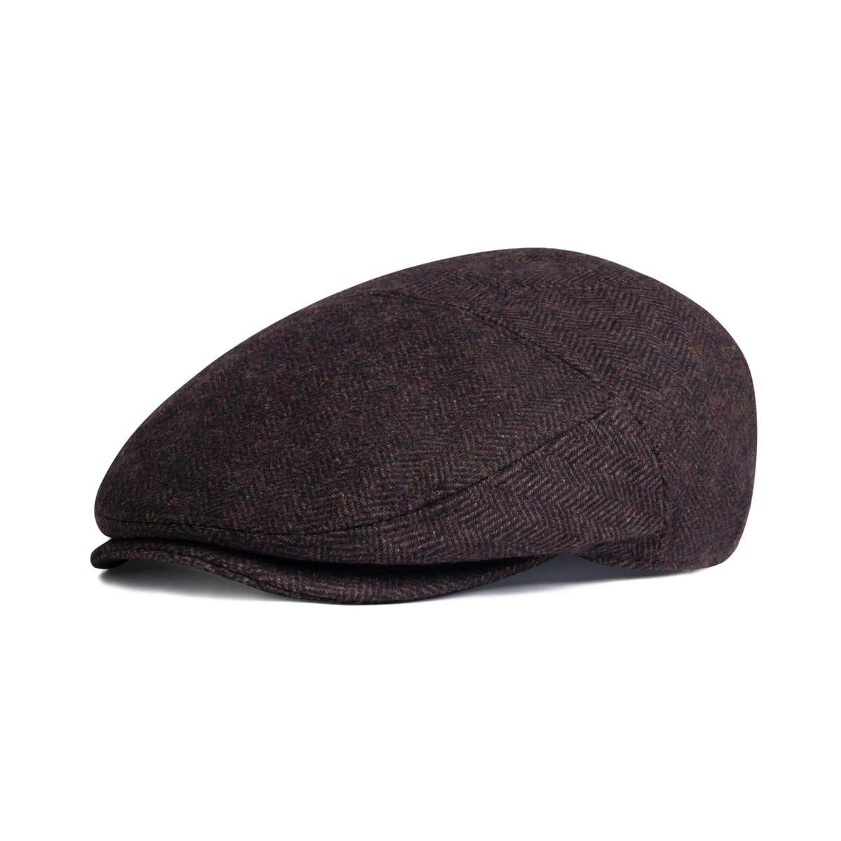 JANGOUL Herringbone Flat Ivy Newsboy Cap for Men Boston Irish Hat Classic Wool Blend Tweed Cabbie Outdoor Driving Hat JGMZ630