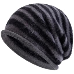 Hot Sale Fashion Woman Slouchy Beanie Casual Stripe Design Y2K Winter Hats For Female