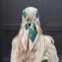 Luxury Print Satin Silk Square Scarf for Women Shawl Hijab Neckerchief Female Hair Ribbon Headband Fashion Wrap Bandana 2023 New