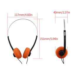 Portable Classic Vintage-80's Headphones Sports Fashion Adjustable Retro Headphone Wired PVC Walkman Laptop
