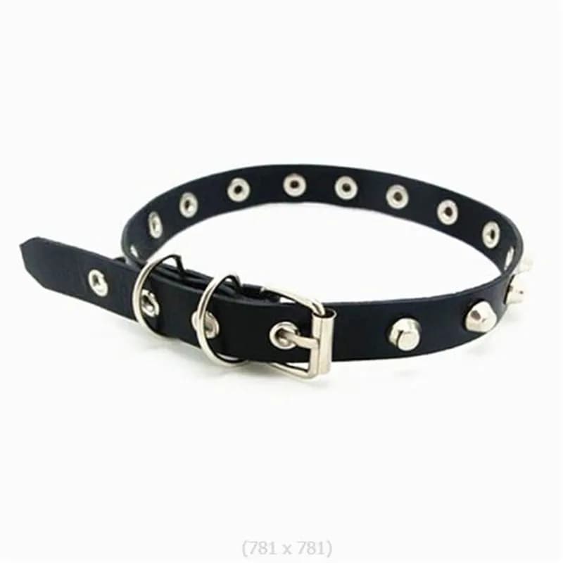 2022 New Spike Choker Punk Collar Female Women Men Black Leather Studded Rivets Chocker Necklace Goth Jewelry Gothic Accessories