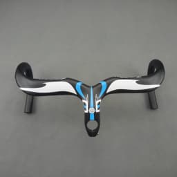 Integrated Bicycle Handlebar with Carbon Rod, 75mm Drop, 130mm, 400, 420/440x90, 100, 110, 120mm