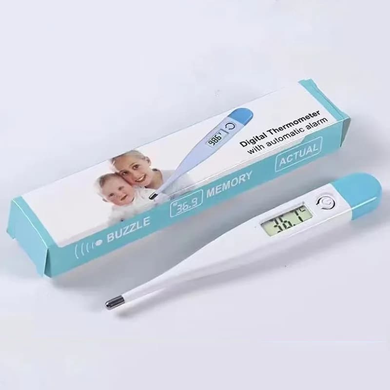 1-2P Thermometer for Fever Digital Basal Body Oral Armpit or Rectal Electronic LCD Display High-Precision Measurement Smart Heat